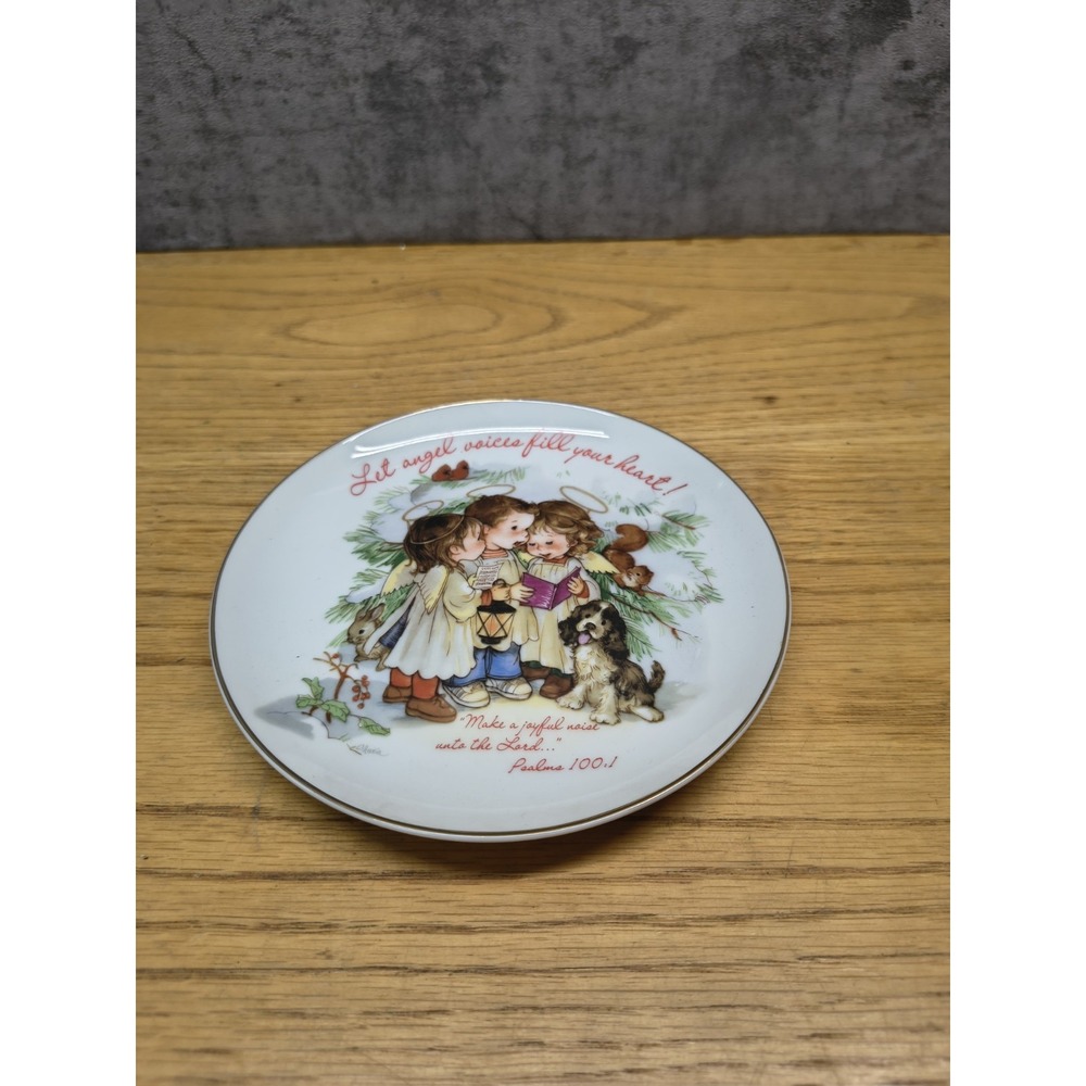 Vintage Lasting Memories Gentle Hearts Decorative Plate "Let angel voices."